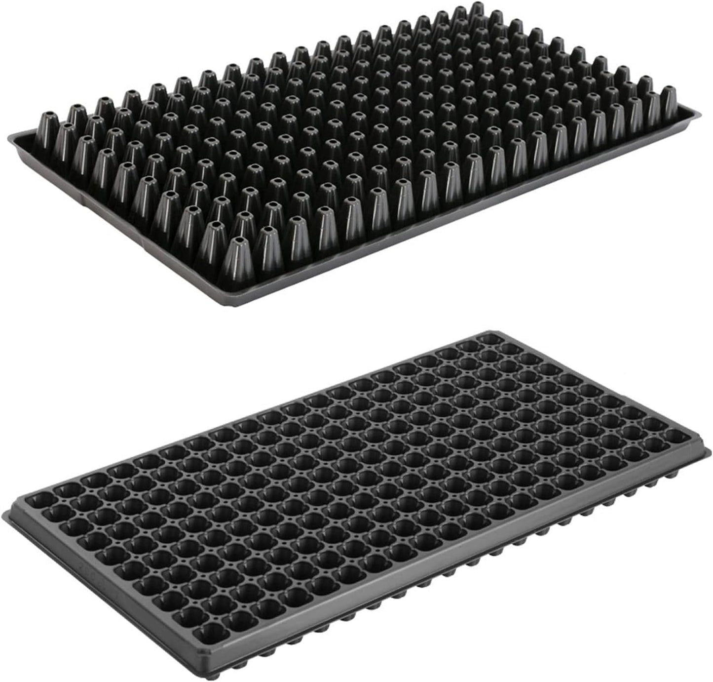200 Cell Plug Tray, 10pcs-Pack Thick Durable Seed Starter Flats Vegetable Fruit Seeds Seedling Plastic Plug Farmer Nursery Trays Propagation
