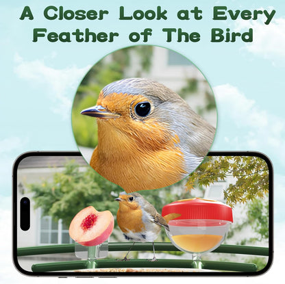 Smart Bird Feeder with Camera-AI Identify 11,000+ Species, 2K HD Auto Capture Birds Video & 64G TF Card, Solar-Powered Wireless Outdoor Design, Birdhouse with Built-in Two-Way Microphone