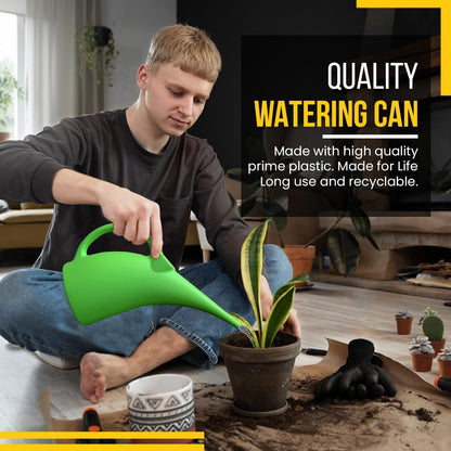 KP KOOL PRODUCTS 1/2 Gallon Green Watering Can – Small Plastic Plant Waterer for Indoor & Outdoor Use – Lightweight Garden Tool with Easy Pour Spout – Ideal for Flowers, Herbs & Lawns – 1 Pack