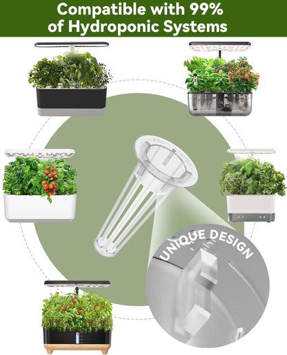 LYKOCLEAN 24 Pods Vegetable & Salad Green Seed Pod Kit for Aerogarden, Ahopegarden, iDOO – Non-GMO American Fast Lettuce, Green Pepper, Cucumber, Parsley Seeds, Compatible with All Hydroponic System