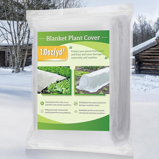 Alphatool Plant Covers Freeze Protection - 10 ft x 30 ft Frost Cloths Blankets for Outdoor Plants, 1.0oz/yd² Non-Woven Fabric Floating Row Cover, Thick Garden Covers for Raised Beds