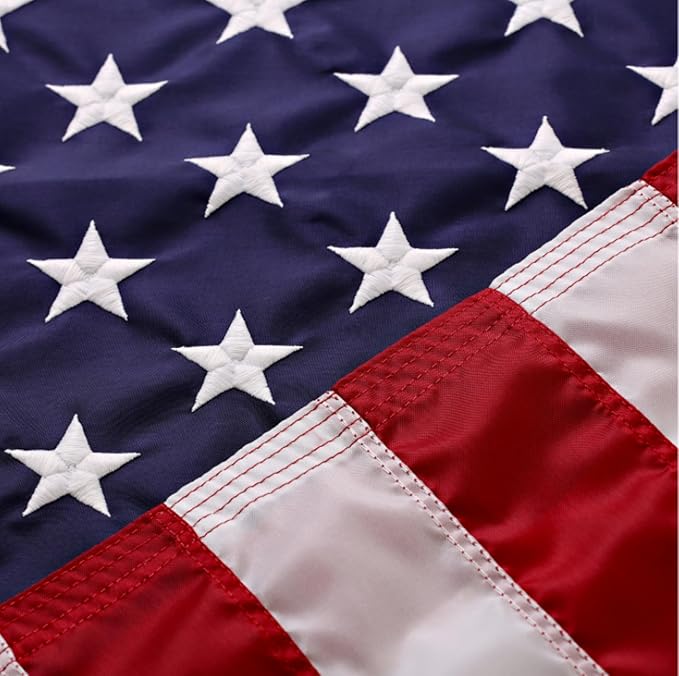 American Flag | American Flags for Outside 8X12 |100% Made in USA Flag - Premium US Flag 8X12 Heavy Duty Outdoor with Embroidered Stars and Sewn Stripes.
