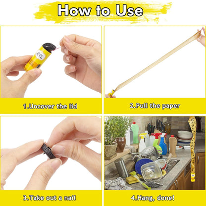 Stingmon 40 Pack Sticky Fly Trap Indoor, Fly Traps Outdoor Hanging, Fruit Fly Trap, Fly Strips Fly Tape Fly Killer Fly Catcher Fly Paper Fly Ribbon, Flying Insect Trap for Bug, Gnat, Insect, Mosquito