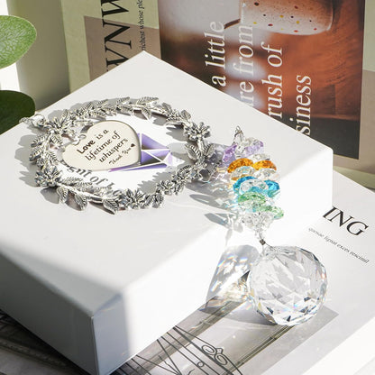 Memorial Gifts for Loss of Loved One,Clear Crystal Ball Grief Suncatcher,Rainbow Sympathy Bereavement Gifts,Idea for Loss of Mom Dad Baby Brother Friend Pet