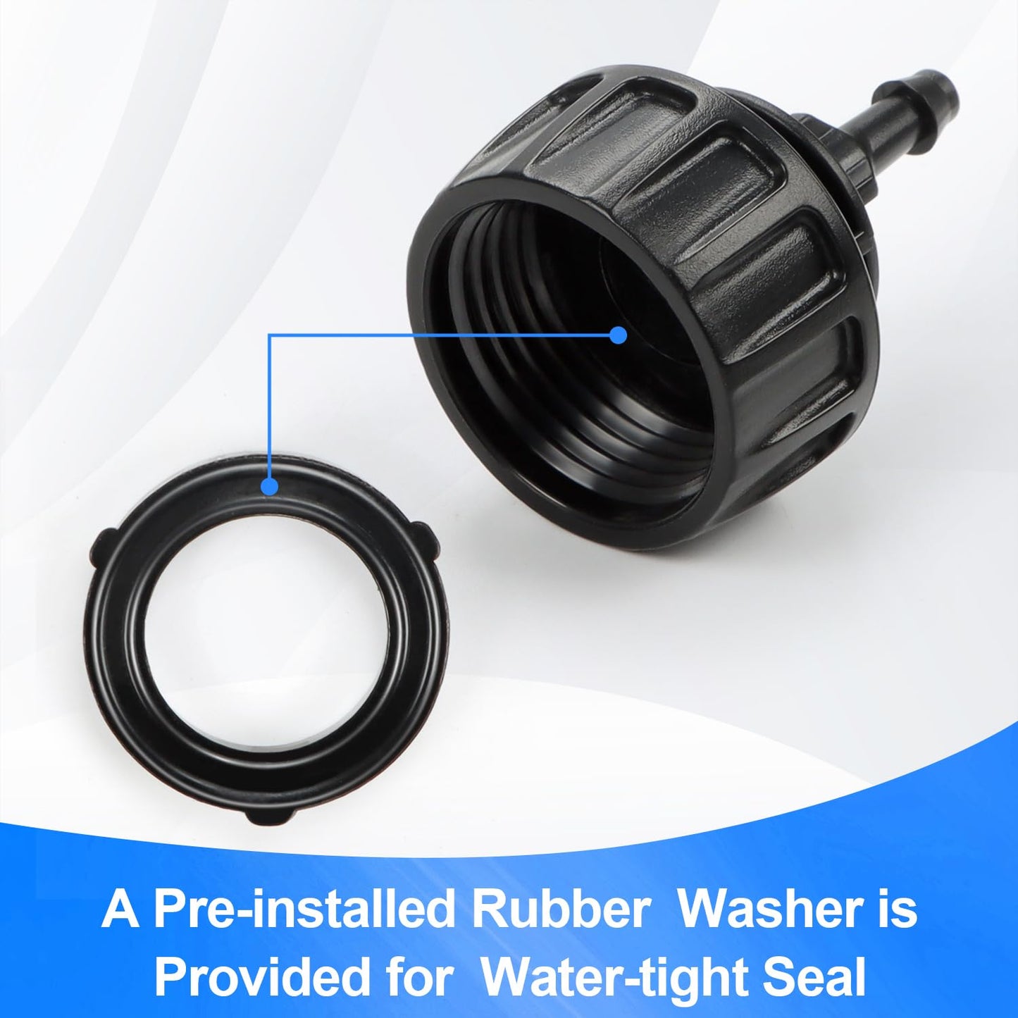 Universal 3/4 Inch Female Pipe Thread to 1/4 Inch Drip Irrigation Tubing Adapter, 8 Pack 1/4 In. Barbed Drip Line x 3/4 In. Faucet PVC Adapter Connect 3/4" FHT Garden Faucet Hose Bibb