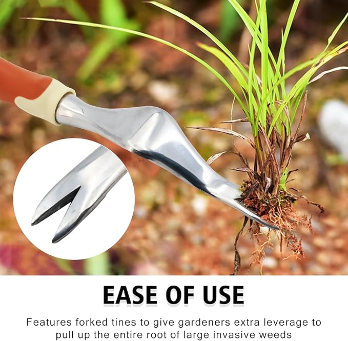 Garden Tool Set, 6 Pack Heavy Duty Gardending Hand Tools Kit with Non-Slip Rubber Grip, Ideal Gardening Gifts for Women