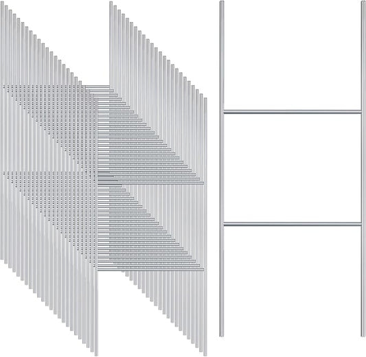 Gtongoko 25 Pack H Frame Yard Sign Stakes Metal, 16.5" x 7" Heavy Duty 9 Gauge Yard Sign Stands for Advertising Board, H Stakes for Custom Garage Sale Sign