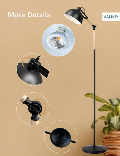 LED Grow Light for Indoor Plants, 20W Adjustable Standing Grow Lamp with Rotatable Head, Foot Switch & External Timer, Full Spectrum, Energy-Efficient & 97+ CRI for Thriving, Lush Growth.