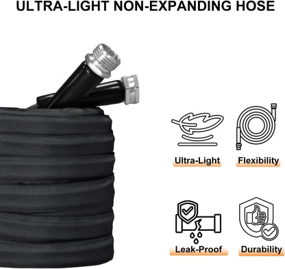 Garden Hose, Lightweight, Ultra Flexible, Durable, Kink-Free Garden Hose, RV, Marine and Camper Hose (50 FT)