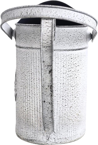 Vintage Galvanized Metal Watering Can - Rustic Farmhouse Design Watering Pot, Garden Decorative Planter for Home Patio Outdoor Wedding Party Decor