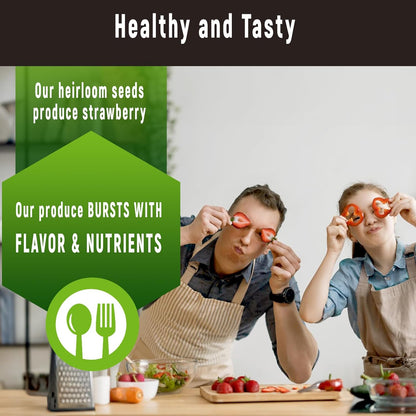 Red Strawberry and Pineberry Seed Pod Kit for AeroGarden, idoo, Ahopegarden with Red Strawberry, Radish, Pineberry,Red Heirloom/Golden Harvest Cherry Tomato - Compatible with All Hydroponics (12-Pod)