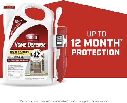 Ortho Home Defense Insect Killer for Indoor & Perimeter2 with Comfort Wand, Controls Ants, Roaches, and Spiders, 1.1 gal