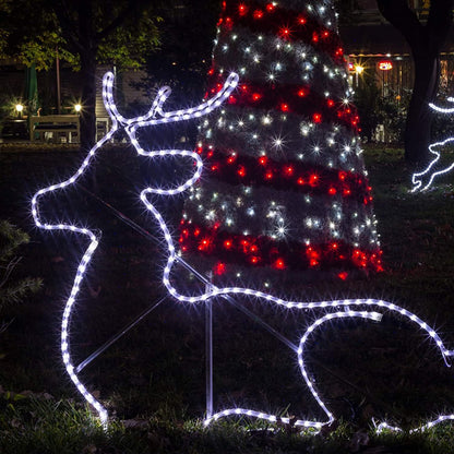 New Upgraded Solar Rope Lights Outdoor 500 LED 170FT 19 Modes Solar & USB Rechargeable String Lights with Remote Timer Dimmable Waterproof for Garden Camping Pathway RV Christmas Decor (500LED-White)