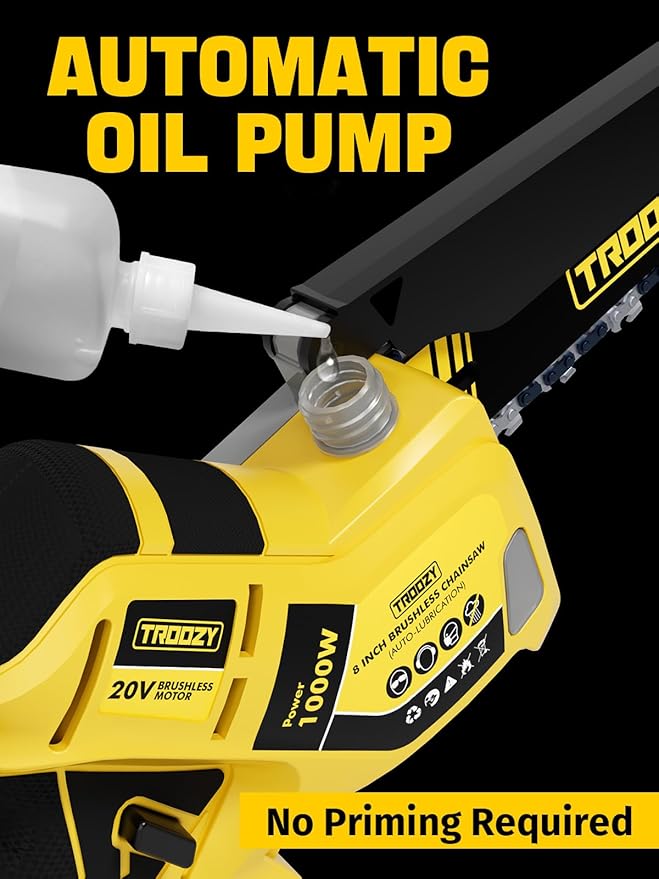 Cordless Pole Saw, 8-INCH 2-IN-1 Chainsaw with 21V 4.0Ah Battery Powered, Electric Tree Trimmer with 9FT Telescopic Pole, 180°Angle for Tree Branches Pruning & Wood Cutting, Battery Included