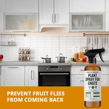 Kate's Garden Plant Spray for Insects & Getting Rid of Gnats. Fungus Gnat Killer & Bug Spray for Indoor Plants (16oz, Pet Safe, Non Toxic)