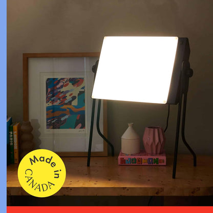 Northern Light Technologies Boxelite OS - 10000 Lux Light Therapy Lamp - Full Spectrum Adjustable Lightbox Therapy Light for Natural Mood and Energy Enhancement, Sunlight Desk Lamp, Black