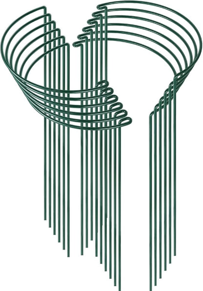 HiGift 12 Pack Plant Stakes for Indoor Plants, Metal Garden Peony Support Cages, Outdoor Plant Supports Ring Prop, Large Plant Stake for Hydrangea,Rose,Flower,Vine,Potted Plants (10" W x 24" H)
