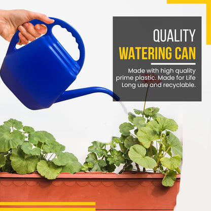 KP KOOL PRODUCTS 2 Liter Blue Watering Can – Durable Plastic Indoor & Outdoor Plant Waterer – Lightweight Garden Tool with Easy Pour Spout – Ideal for Flowers, Herbs, Lawns & Houseplants – 1 Pack