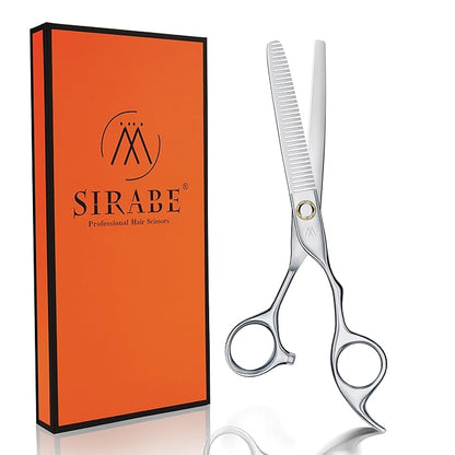 Sirabe HIGH-END Professional Hair Thinning Shears Barber Hair Cutting Texturizing Teeth Scissors with Case, Ultra 440C Sharp Blades for Salon Home Hairdressing