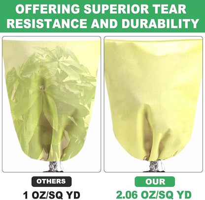 Winter Tree Covers Freeze Protection, 2 Pack 70.8" X 82.6" Plant Covers for Winter Cold Weather Frost Cloths for Outdoor Plants Fruit Tree with Zipper Drawstring, Shrubs Trees Jacket Covers