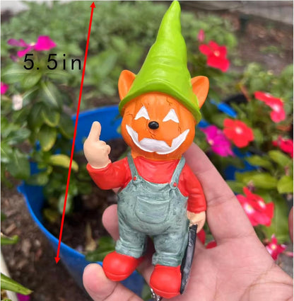 Middle Finger Gifts Christmas Gnomes Horror Garden Gnomes Funny Gift (Yellow)