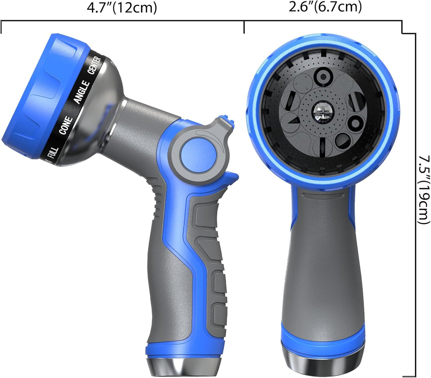 Hose Nozzle 10 Adjustable Patterns Garden Hose Nozzle Premium High Pressure Water Hose Nozzle with Thumb Control Design Hose Sprayer Nozzle for Garden & Lawns Watering, Cleaning, Pets & Car Washing