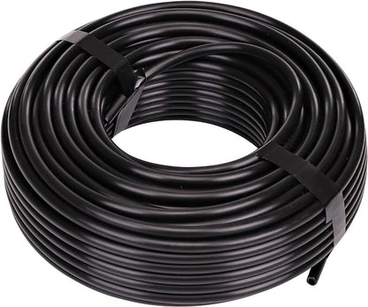 Raindrip 016010T 1/4-Inch Drip Irrigation Supply Tubing, 100-Foot., for Drip Irrigation, Drip Emitters, Irrigation Parts, Systems, Black Polyethylene