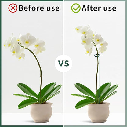 36” Tall Plant Stakes, 6 Pack Plant Support Stakes,6mm Heavy-Duty Metal Garden Stakes, Flower Stakes for Lilies, Dahlias, Gladiolus, Sunflowers, Tomato, Clematis