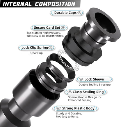 30 Pack Quick Connect 1/4" Drip Irrigation Tee Connectors, Universal Tee Fitting for 1/4 Inch Irrigation Tubing, Leak Free Fittings for Sprinkler or Drip Irrigation System