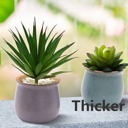 5 Pcs Faux Succulents Set, Realistic Fake Succulents, Artificial Hanging Ornaments Fleshed Plant Textured for Home Garden Wedding Party Decoration (Green)