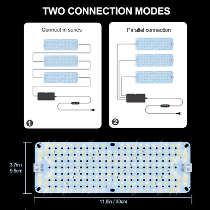 3Pack 2025 Ultra-Thin Panel Grow Lights for Seed Starting, Vegetables, Greenhouse & Under Cabinet & Shelf Plants with Timer 4/8/12H, Free Connect Full Spectrum Indoor LED Plant Growing Lamps
