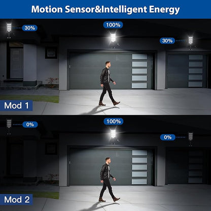 6 Pack Solar Street Lights Outdoor Waterproof, 20000LM 6500K LED Motion Sensor Lights, Dusk to Dawn Solar Flood Lights with Remote,Parking Lot Light,Commercial Area Lighting for Outside