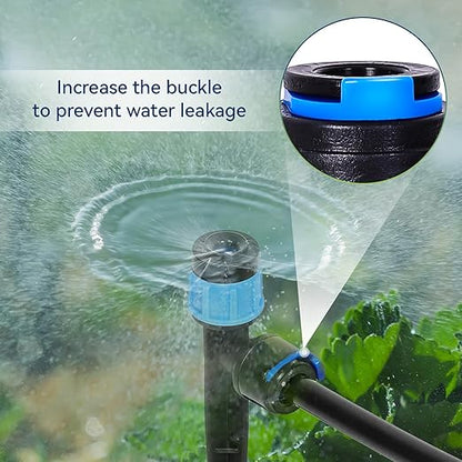 20PCS 1/4 inch Tubing Drip Irrigation Emitters Sprayer,360 Degree Drip Emitter Sprayer with Stake, Irrigation Dripper Sprinklers for Drip Irrigation System