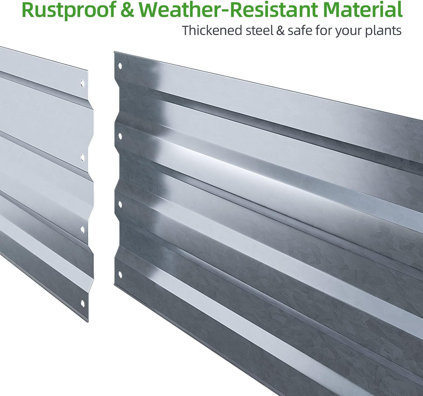 Ohuhu Metal Raised Garden Beds for Vegetables, 6x3x1.9 FT Heightened Extra-Large Reinforced Galvanized Steel Raised Boxes, Heavy Duty Outdoor Planter Box for Seedling Growing Flowers Herbs Succulent