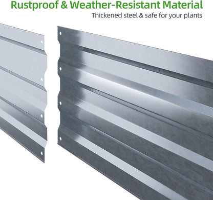 Ohuhu Metal Raised Garden Beds for Vegetables, 6x3x1.9 FT Heightened Extra-Large Reinforced Galvanized Steel Raised Boxes, Heavy Duty Outdoor Planter Box for Seedling Growing Flowers Herbs Succulent