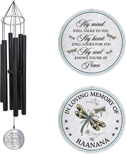 Personalized 36" Bereavement Wind Chimes for Outside, Memorial Gift in Remembrance of a Loved One, Sympathy Gift for Loss of Mother Father Husband, Garden Patio Decor