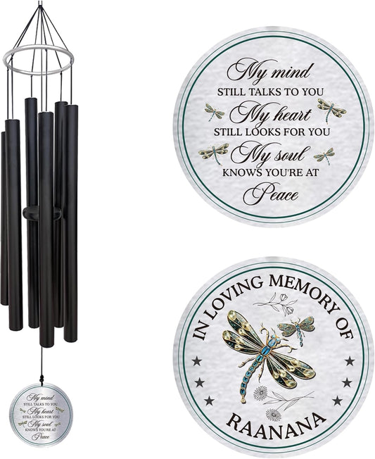 Personalized 36" Bereavement Wind Chimes for Outside, Memorial Gift in Remembrance of a Loved One, Sympathy Gift for Loss of Mother Father Husband, Garden Patio Decor