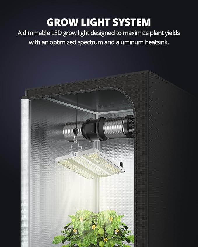 VIPARSPECTRA XS1500 Pro LED Grow Lights for Seed Starting Vegetables Bloom, New-gen Lens Dimming Daisy Chain Full Spectrum Grow Lights for Indoor Plants 2x2/3x3 Grow Tent Actual Power 150 Watt