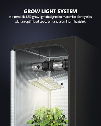 VIPARSPECTRA XS1500 Pro LED Grow Lights for Seed Starting Vegetables Bloom, New-gen Lens Dimming Daisy Chain Full Spectrum Grow Lights for Indoor Plants 2x2/3x3 Grow Tent Actual Power 150 Watt