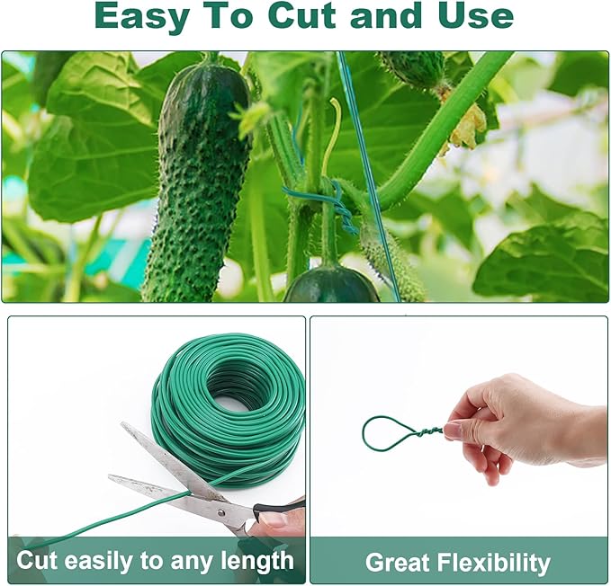 YDSL 88 feet Garden Flexible Wire, 3Pcs Soft Twist Plant Ties for Plant Vines and Office Organization (Diameter - 3MM)