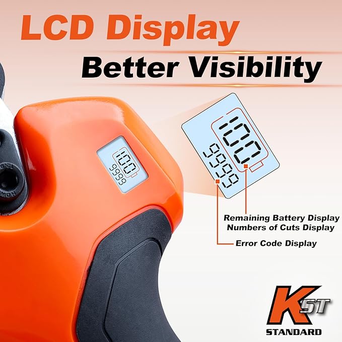 Kebtek Electric Pruning Shears 40mm with 4000mAh Batteries, Battery Power Pruners Cordless 1.6'' Electric Snippers Secateurs Professional Tool for Gardening Heavy Duty