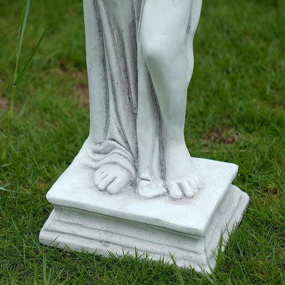 Outdoor Nymph Statues, 32Inch Garden Goddess Sculptures, Greek Mythology Roman Decor, Large Statues for Patio Yard Lawn Porch, Grey (Nymph-Grey)