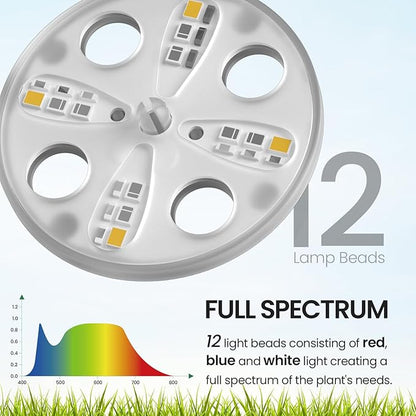 MIXC Seed Starter Tray with Lights, 2 Packs Mini Propagator Plant Grow Kit Greenhouse with Humidity Vented Domes and Base for Seeds Starting, Black