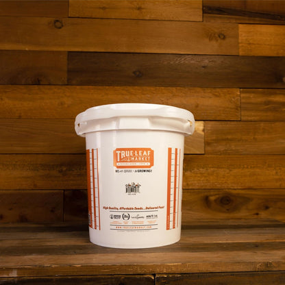 5 Gallon Bucket with Easy On/Off Ratcheting Lid - 6 Buckets - HDPE, Food Grade, BPA Free - Gardening & Composting Info - All Purpose Pail