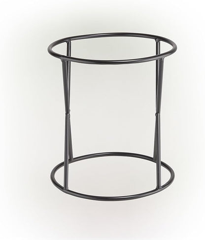 Alpine Corporation 11 Inch Tall Indoor Outdoor Gazing Globe Metal Display Stand, Black