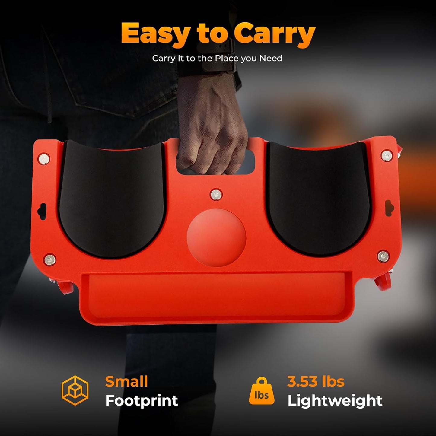 Movable Knee Dolly with Tool Tray Sponge Cushioned Knee Pad 20.08 * 5.51in