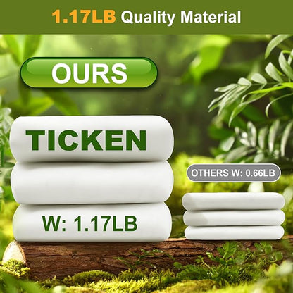 Winter Cloth Plant Protection Covers 10 FT x 20 FT Reusable Cold Weather White Plant Covers Outdoor - Outdoor Frost Cloth for Seasonal Delay