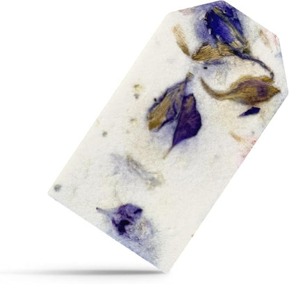 50Pcs Plantable Purple Seed Paper Tags with Wildflower Seeds, Writable & Plantable Gift for Moms, Plant Lover, Teachers, Ideal for Weddings, Baby Shower Favors, Memorial, & Celebrations