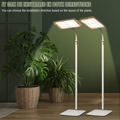 LED Grow Lights for Indoor Plants with Stand for Floor and Tabletop , Full Spectrum plant lights for indoor growing with Timer 4H/8H/12H, Plant light with 3 Lighting Mode & 10 Dimmable Brightness.