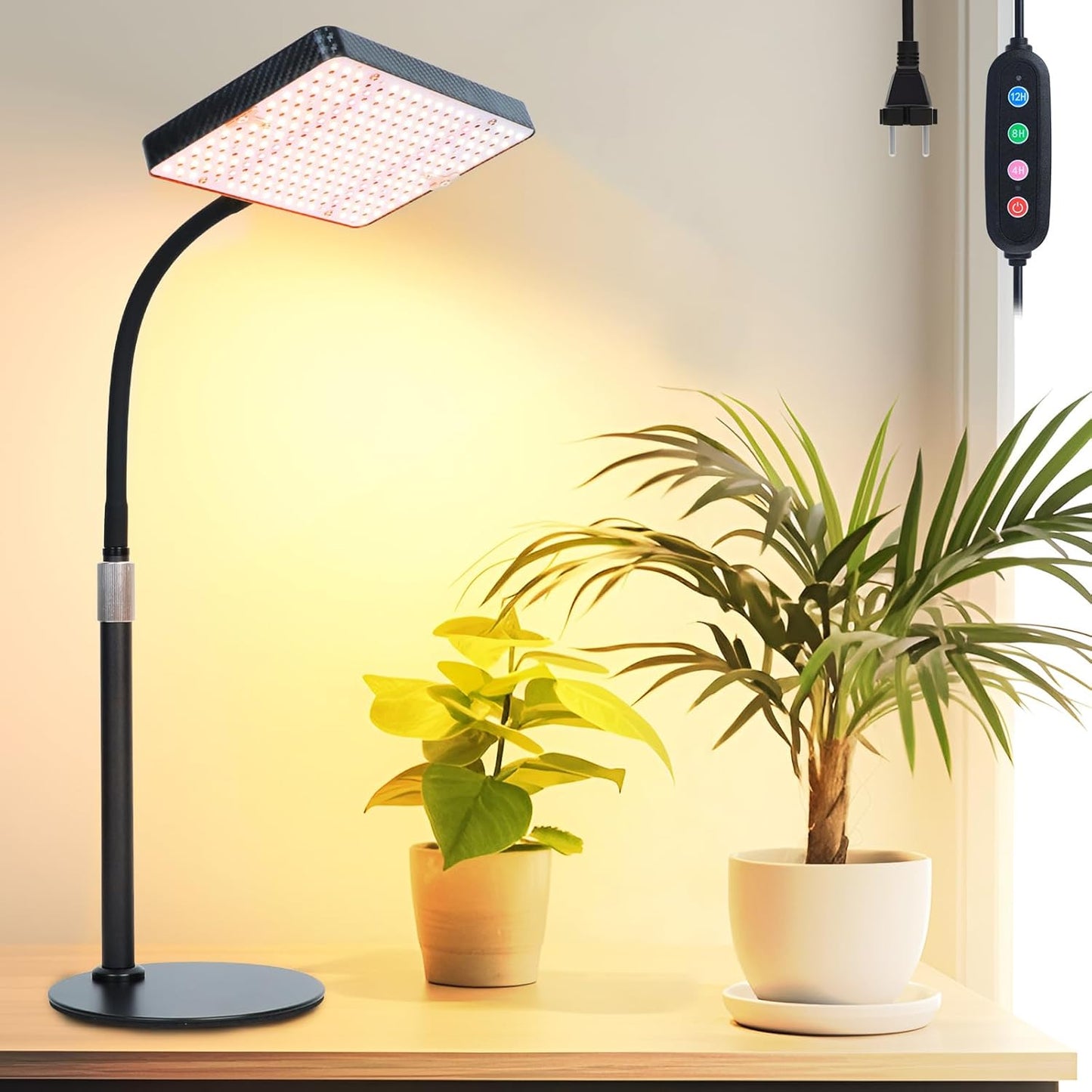 Tabletop Grow Light, Orchbloom Grow Lights for Indoor Plants 25W, Natural Sunlight Full Spectrum Plant Growing Lamps for Houseplants & Bonsai, 4/8/12 Hr Timer Plant Light Auto On/Off Everyday